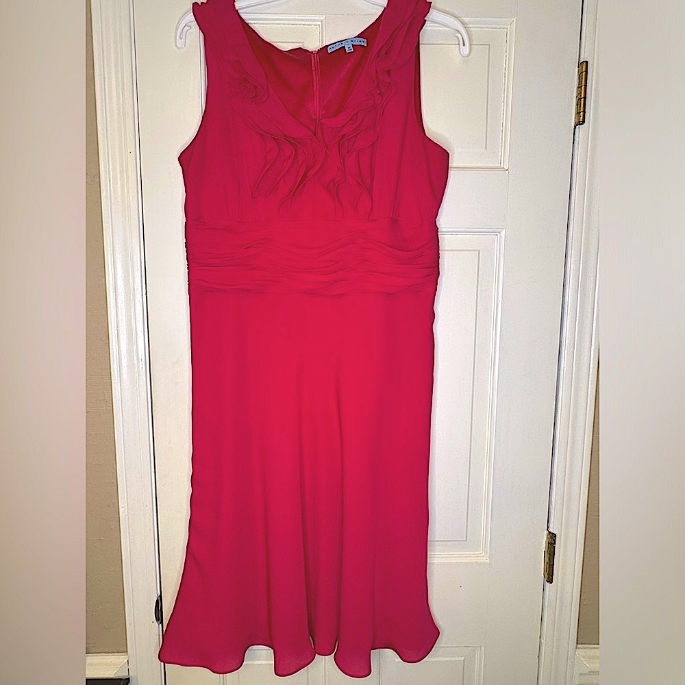 ANTONIO MELANI Pink Midi Dress, 14,‎ EUC